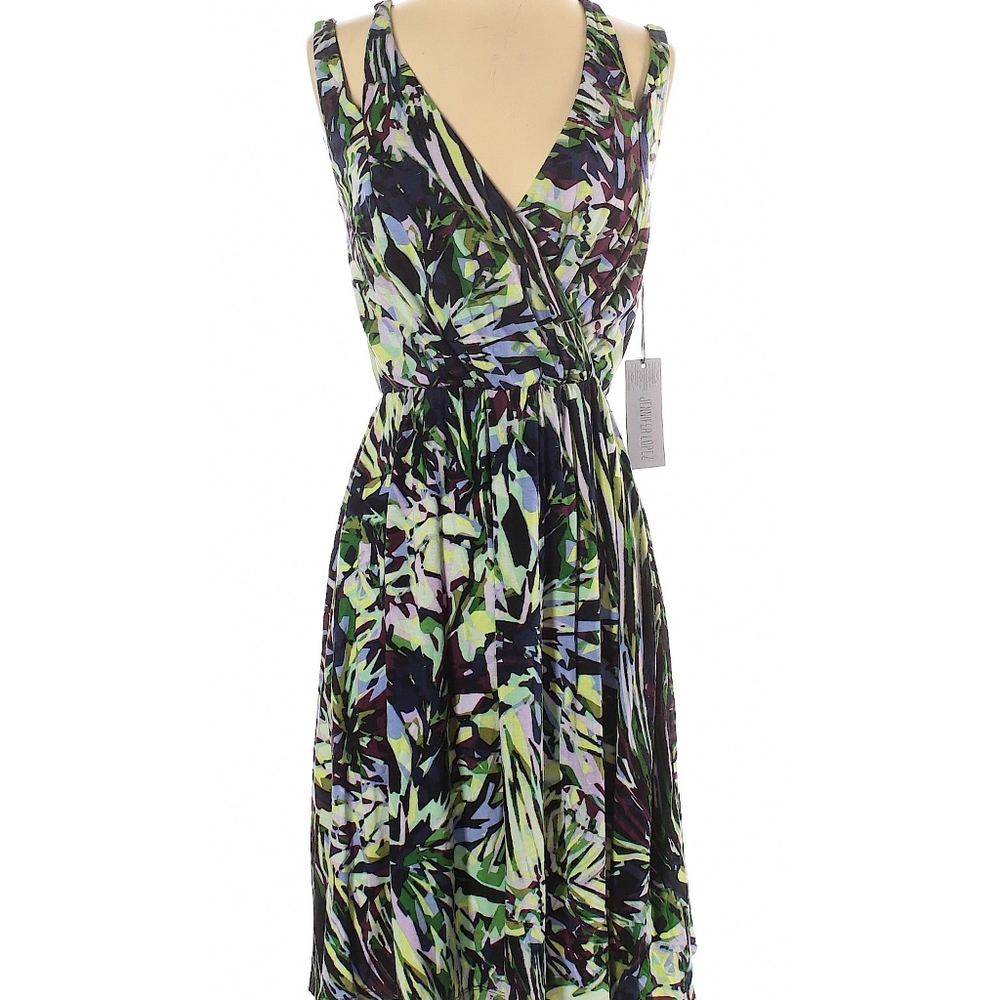 Jungle Style V-neck Cross Strap Dress